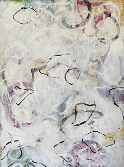 “021-23”,  acrylic on paper, 18x24, 2021