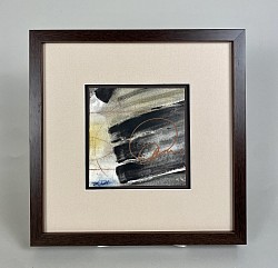 New Dawn Series #3, acrylic on paper, 6x6 image, 2022