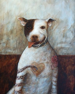 “Lucy”, acrylic on board, 16x20. 2010