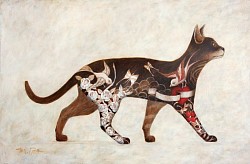 “Cat with a tat”, acrylic on canvas, 20x30, 2010