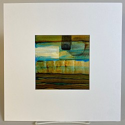 Small World Series #6, image 6x6, acrylic on paper
